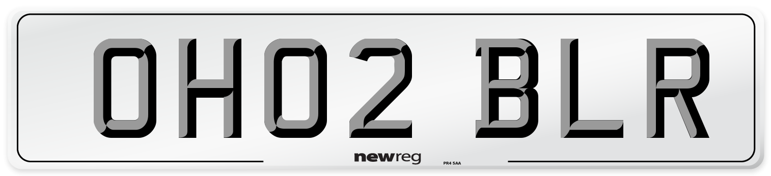 OH02 BLR Number Plate from New Reg